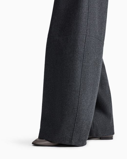 Giorgio Armani Blue Wide-Leg Trousers