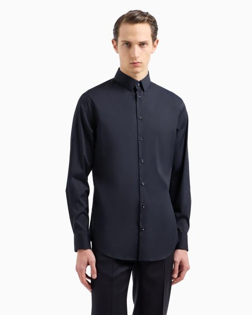 Giorgio Armani Blue Slim-Fit Shirt for men