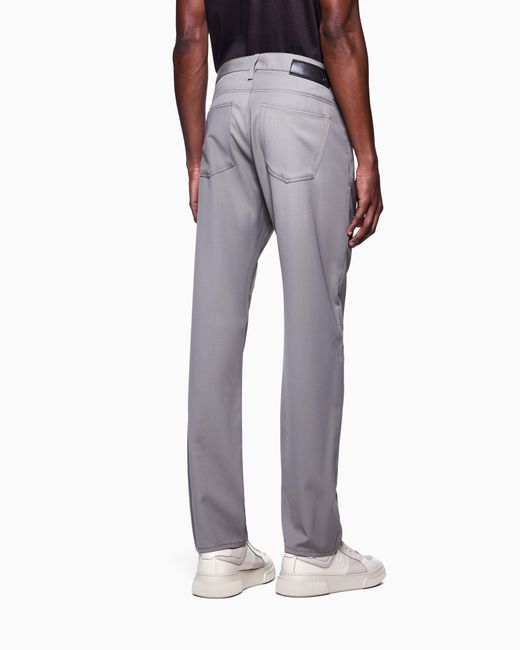 Pantaloni 5 Tasche Regular Fit di Giorgio Armani in Gray da Uomo