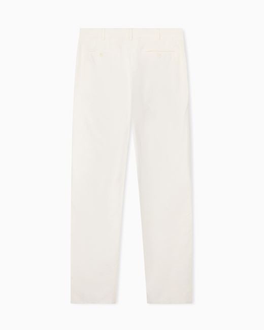 Giorgio Armani White Two-Dart Trousers for men