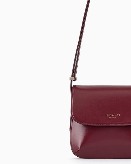 Giorgio Armani Red Palmellato-Leather La Prima Bag