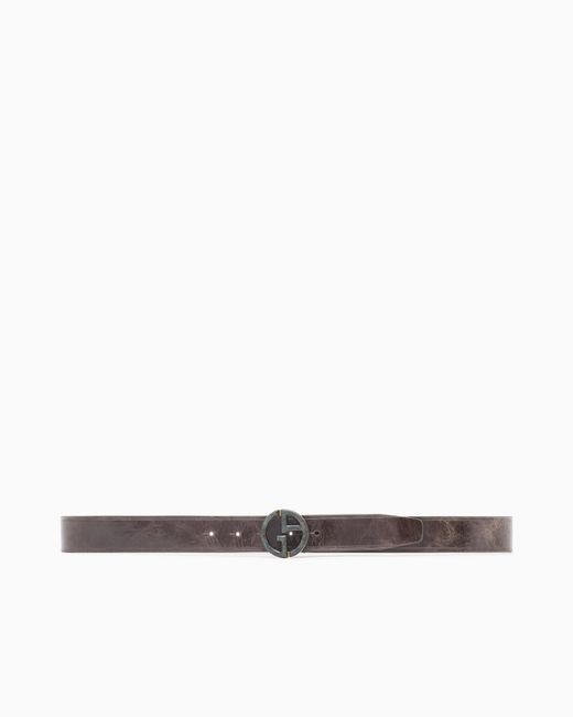 Giorgio Armani White Plate Belt for men