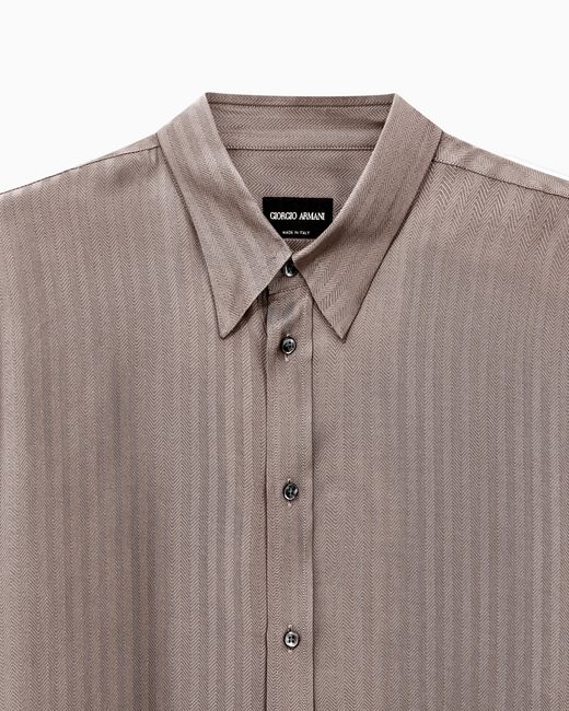 Giorgio Armani Brown Shirt Regular Fit for men