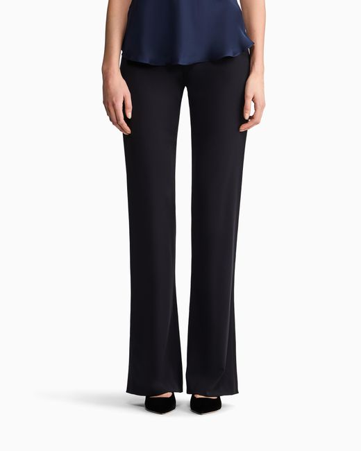 Giorgio Armani Blue Double Crepe Trousers
