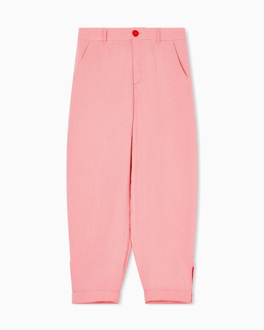 Giorgio Armani Pink Hemp Trousers