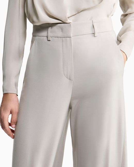 Giorgio Armani Gray Pure Wool Trousers