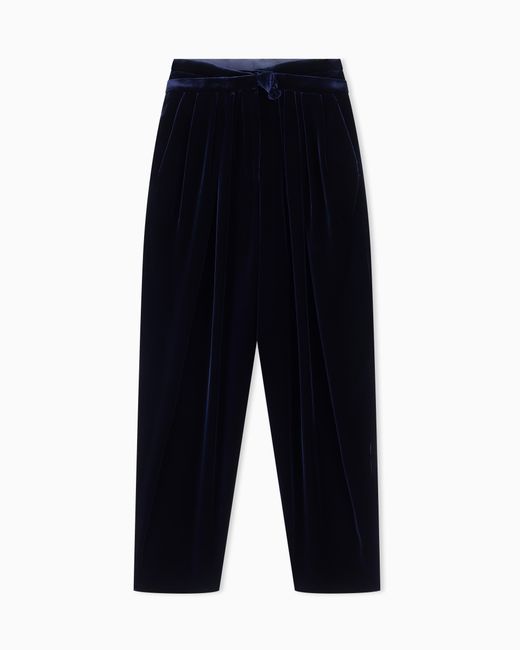 Giorgio Armani Blue Pleated Trousers