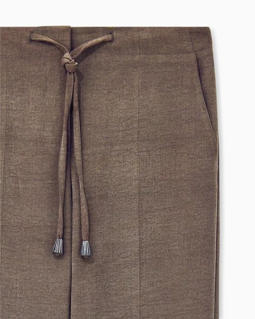 Giorgio Armani Brown Straight Trousers