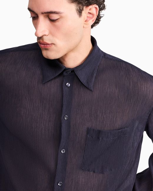 Giorgio Armani Blue Shirt Regular Fit for men