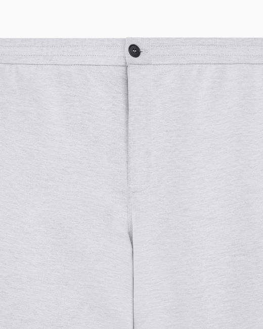 Giorgio Armani Gray Cotton Double-Jersey Trousers for men