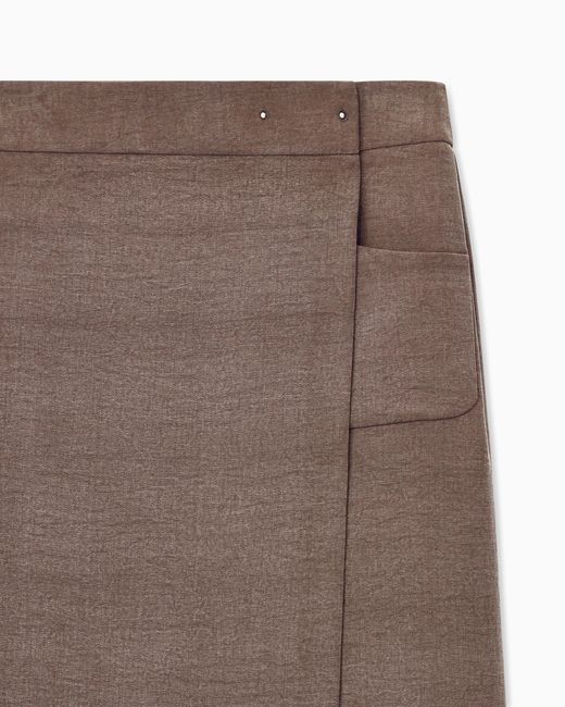 Giorgio Armani Brown Long Wrap Skirt