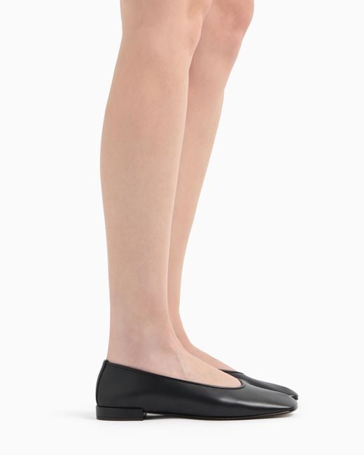 Giorgio Armani White X 10 Corso Como Calfskin Ballerinas