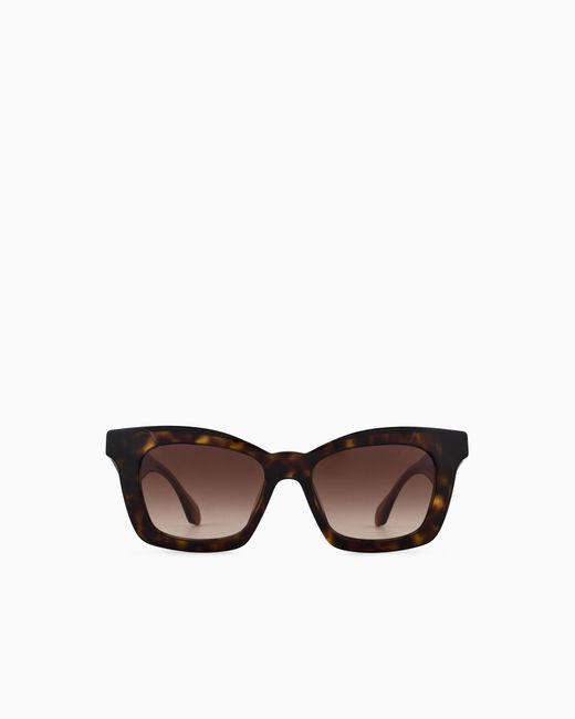 Occhiali Da Sole Donna Forma Cat-Eye di Giorgio Armani in Brown