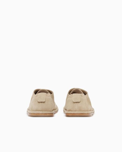 Giorgio Armani White Suede Lace-Ups for men