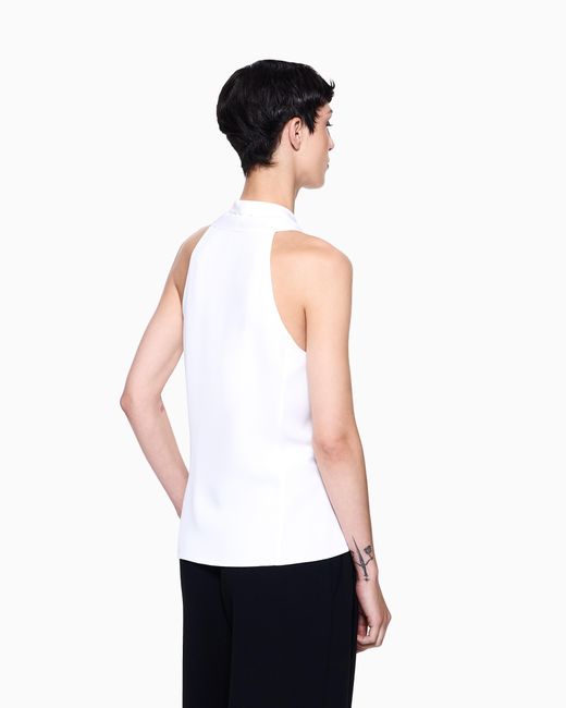 Giorgio Armani White Sleeveless Top