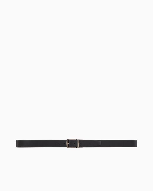 Giorgio Armani White Gift Box With Reversible Leather Belt And Two Buckles for men