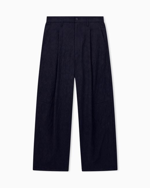 Giorgio Armani Blue Oversized Trousers for men