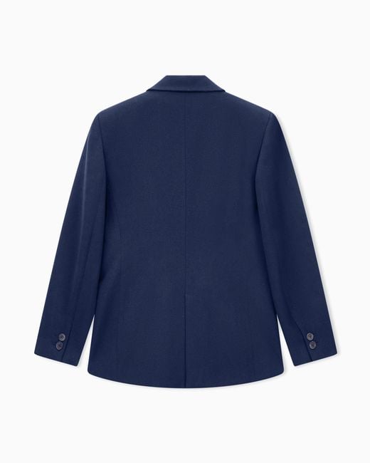 Giorgio Armani Blue Double-Breasted Blazer