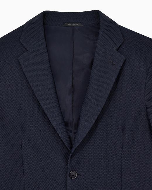 Giorgio Armani Blue Single-Breasted Jacket for men