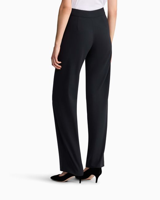 Giorgio Armani Blue Wool Crepe Trousers