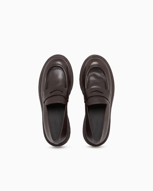 Giorgio Armani White Nappa Leather Loafers for men
