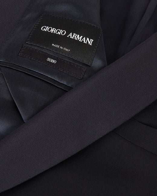 Smoking À Simple Boutonnage Gamme Soho En Crêpe De Laine Giorgio Armani pour homme en coloris Black
