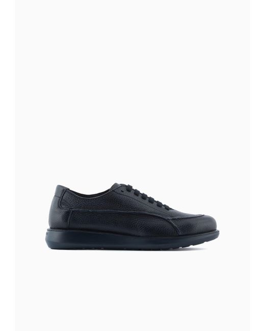 Giorgio Armani Blue Deerskin Sneakers for men