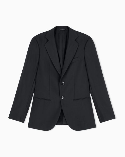 Giorgio Armani Black George Line Single-Breasted Jacket for men