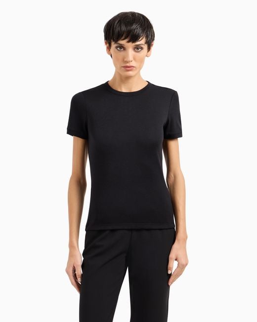 Giorgio Armani Black Pure Cashmere T-Shirt