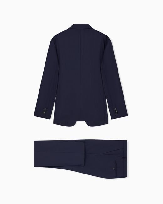 Giorgio Armani Blue Slim-Fit Suit Soho for men