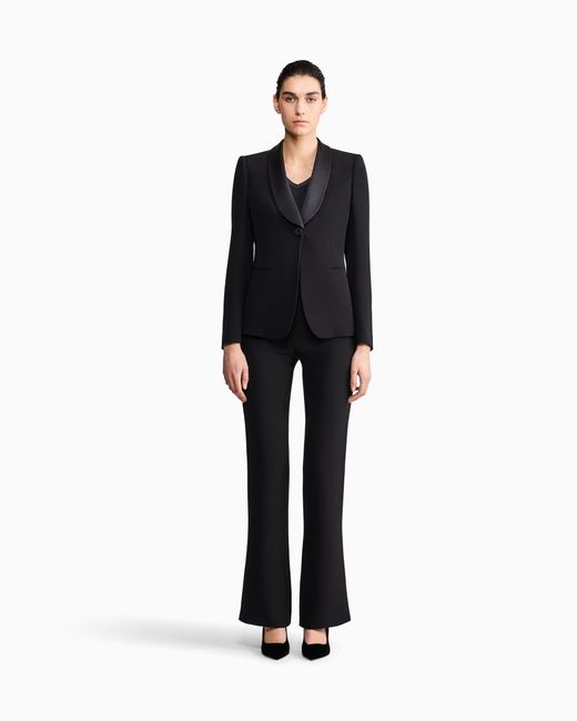 Traje De Mujer En Crepé De Seda Pura Giorgio Armani de color Black