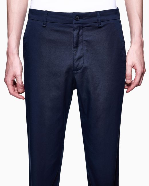 Giorgio Armani Blue Flat-Front Trousers for men