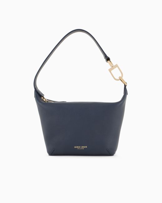 Giorgio Armani Blue Small La Prima Soft Hobo Bag