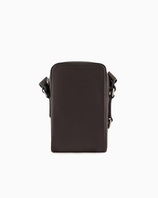 Giorgio Armani Black Nappa-Leather Smartphone Case for men