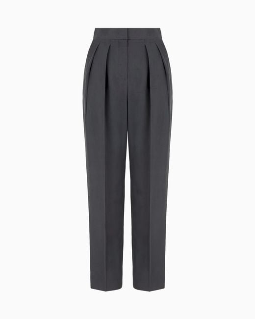 Pantaloni A Due Pinces di Giorgio Armani in Gray