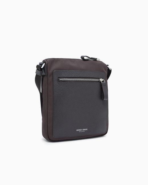 Giorgio Armani Gray Asv Crossbody Bag for men
