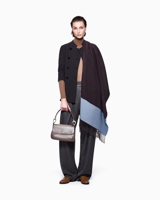 Giorgio Armani Purple Two-Tone Cashmere Stole