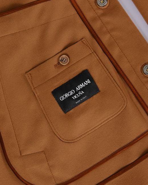 Giorgio Armani Brown Vicuña Shirt Jacket for men