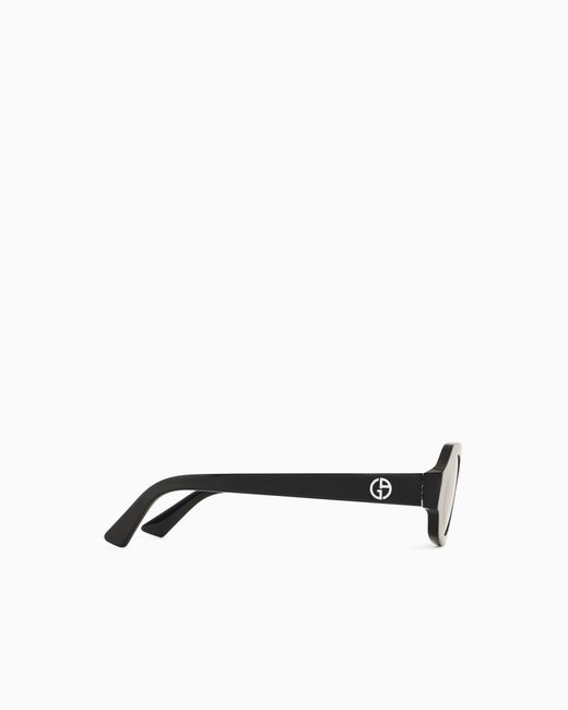 Giorgio Armani White Irregular Sunglasses