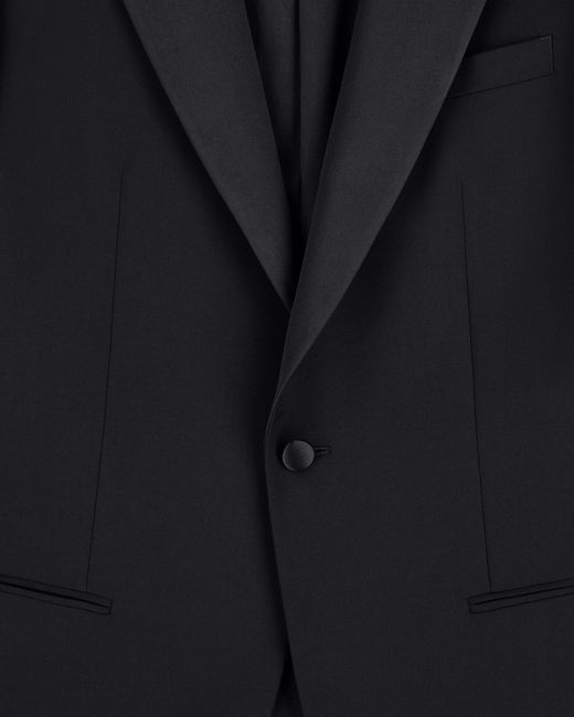 Giorgio Armani Black Pure Wool, Half-Canvassed, Slim-Fit Tuxedo From The Soho Line for men
