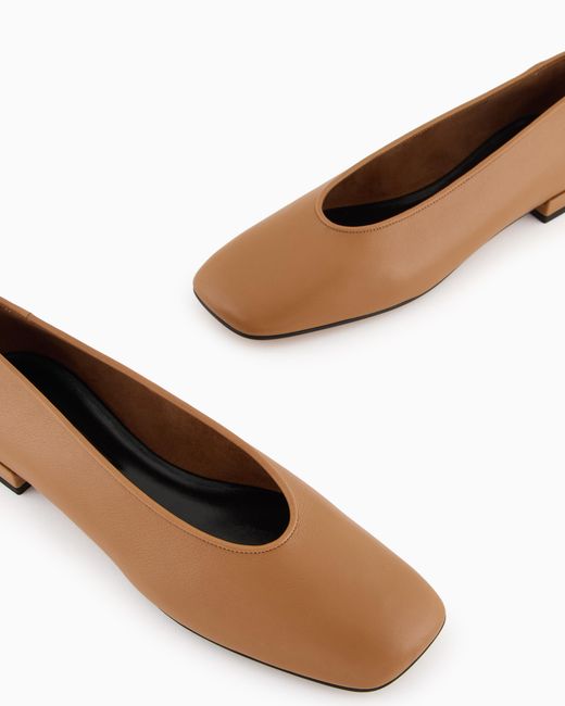 Giorgio Armani White X 10 Corso Como Calfskin Ballerinas