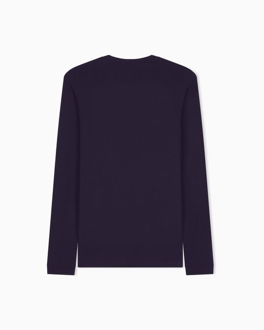 Giorgio Armani Blue Long Sleeve Jumper for men
