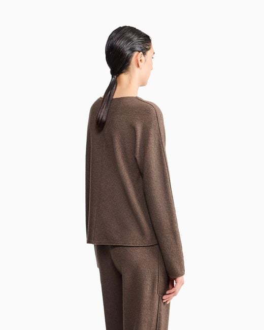 Giorgio Armani Brown Round-Neck Sweater New Normal