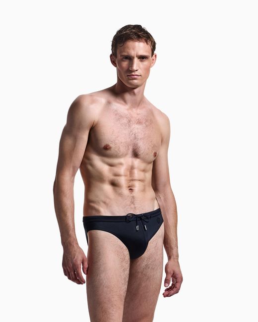 Giorgio Armani Black Logo Swimsuit for men