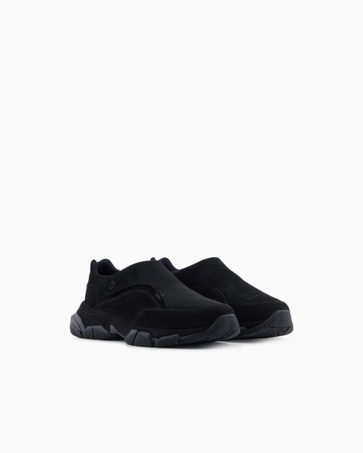 Giorgio Armani White Monkstrap Sneakers for men