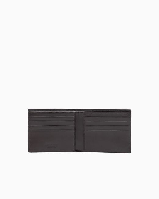 Giorgio Armani White Nappa-Leather Bifold Wallet for men