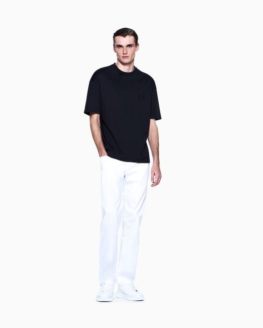 Giorgio Armani White Regular-Fit, Five-Pocket Trousers for men