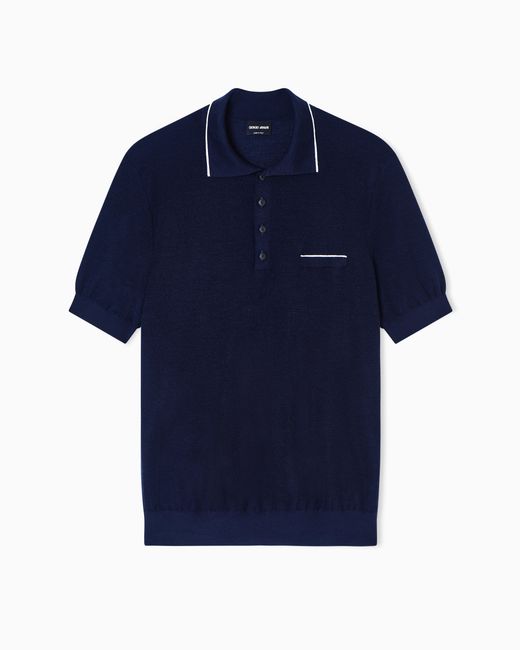 Giorgio Armani Blue Polo Shirt for men