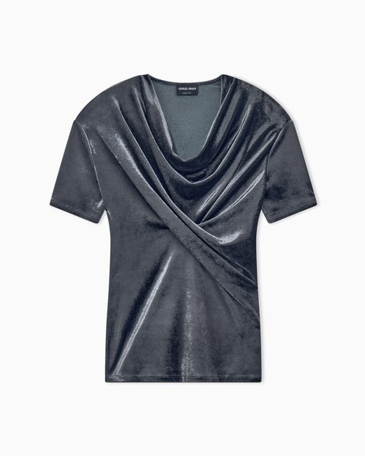 Giorgio Armani Blue Jumper Slim-Fit T-Shirt