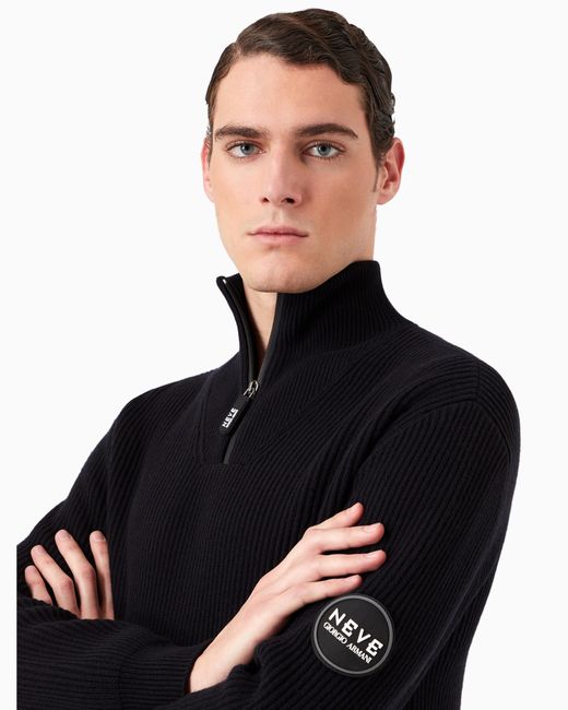Neve Maglia Lupetto di Giorgio Armani in Blue da Uomo